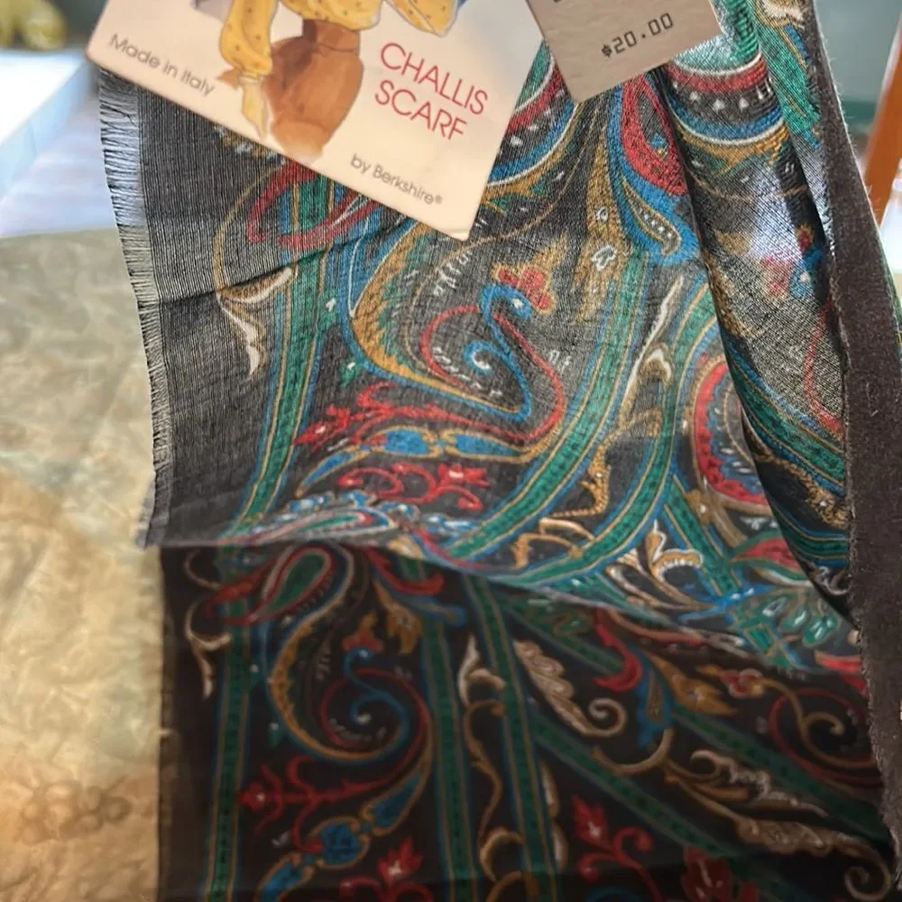 NWT Sears Challis Scarf Italian - Picture 3 of 7